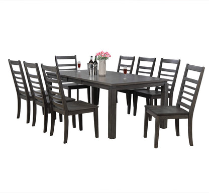 ST 9-Piece Extendable Grey Table Dining Set