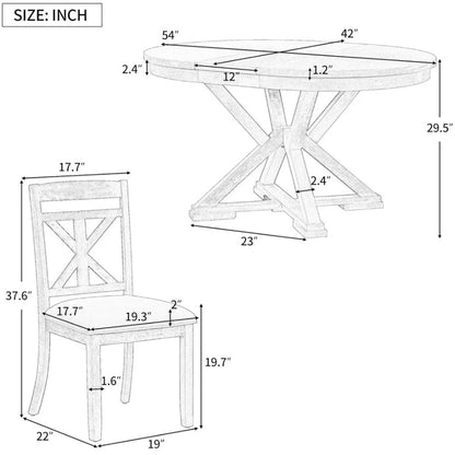 Round Dining Table Set for 4