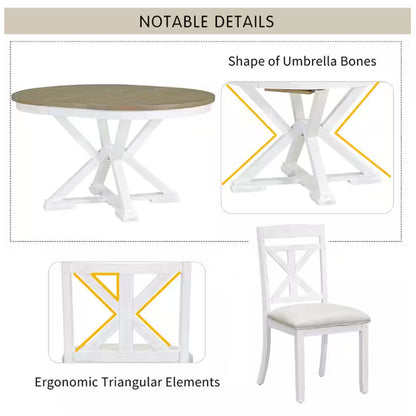 Round Dining Table Set for 4