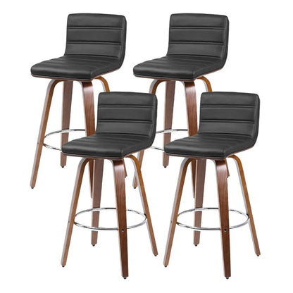 26 Inch Swivel Bar Stool with Back Set of 4