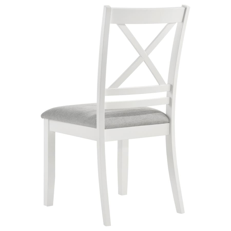 Coaster- Hollis Cross Back Wood Dining Side Chair White Set of 2-122242