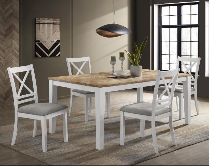 Coaster-Hollis Rectangular Solid Wood Dining Table