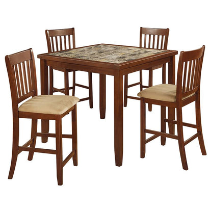 Coaster 5 piece Counter Height Dining Table Set For 4