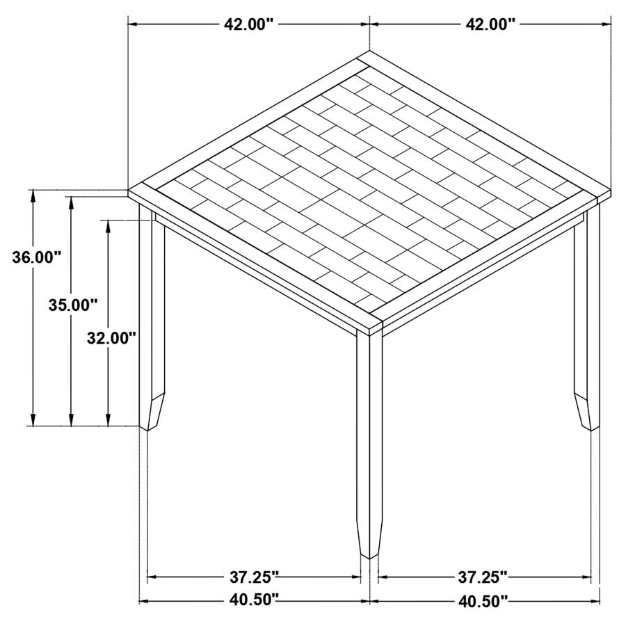 Coaster 5 piece Counter Height Dining Table Set For 4