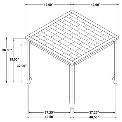 Coaster 5 piece Counter Height Dining Table Set For 4