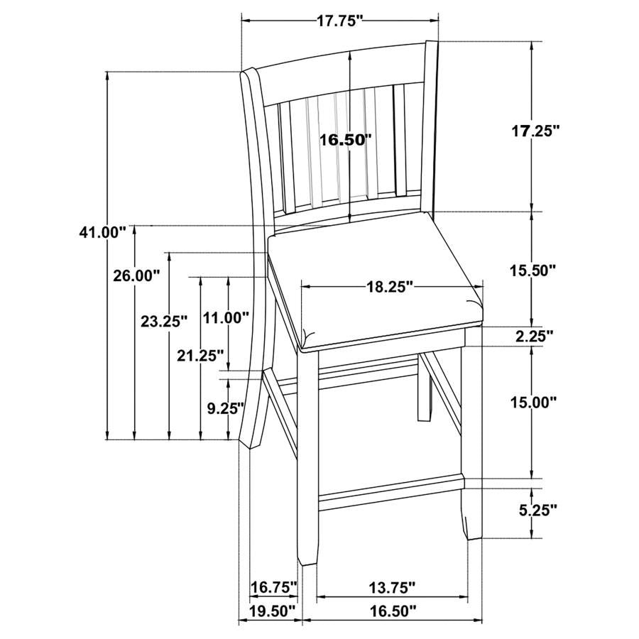 Coaster 5 piece Counter Height Dining Table Set For 4