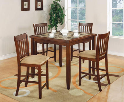 Coaster 5 piece Counter Height Dining Table Set For 4