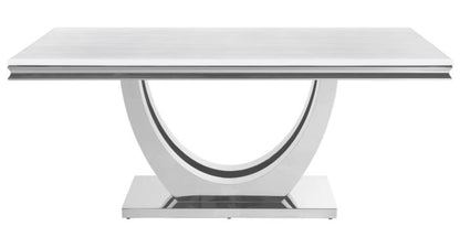 Kerwin Rectangular 71-inch Stone Top Dining Table White