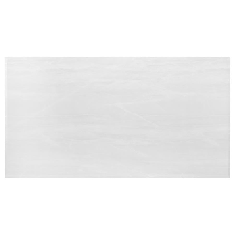 Kerwin Rectangular 71-inch Stone Top Dining Table White