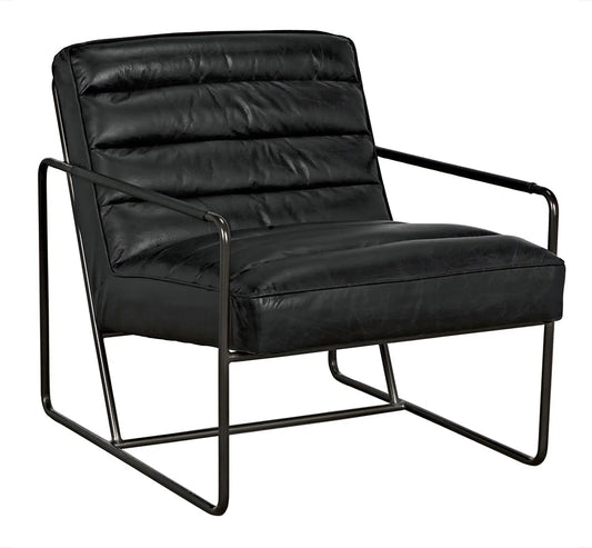 Noir -Demeter Chair, Metal and Leather