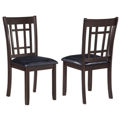 Coaster- Lavon Padded Dining Side Chairs Espresso and Black-Set of 2