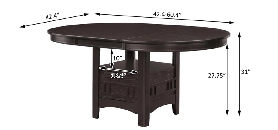 Coaster-Lavon Dining Table with Storage Espresso 102671