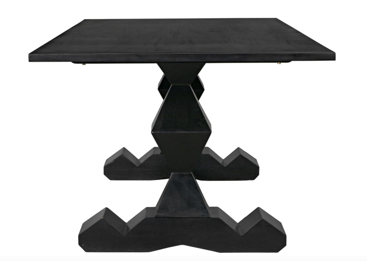 Noir -Madeira Dining Table Hand Rubbed Black