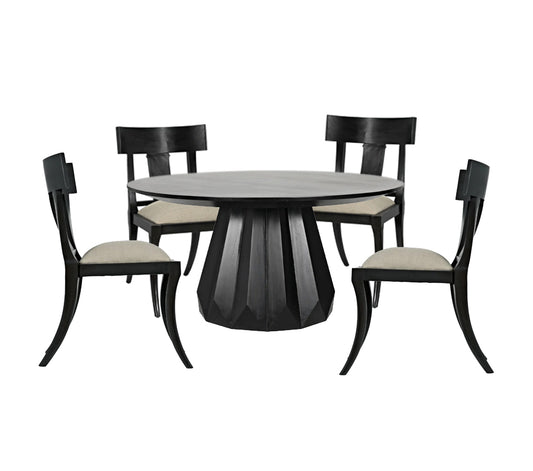 Noir- Brosche 5-Piece Dining Table Set