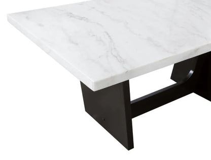 Osborne 72-inch Marble Top Dining Table Rustic Espresso