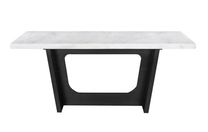 Osborne 72-inch Marble Top Dining Table Rustic Espresso