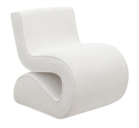 Coaster Boucle Upholstered Armless Curved Chair