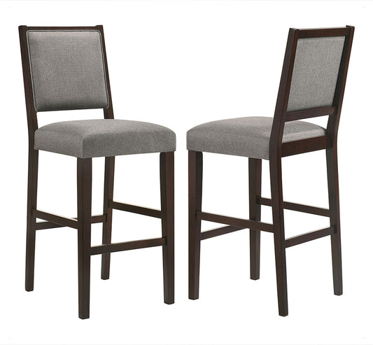 Coaster- Bedford Fabric Upholstered Bar Chair Grey Set of 2- 183472