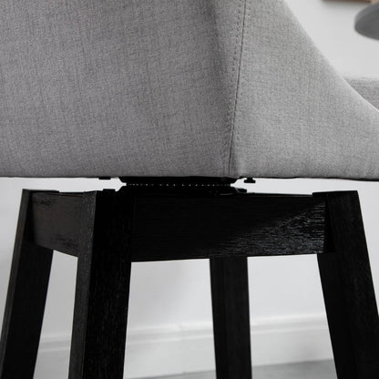 Comfortable Swivel Barstools: Set of 2 Armless Upholstered Stools