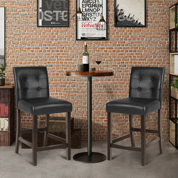 PVC Leather Counter Height Bar Stools