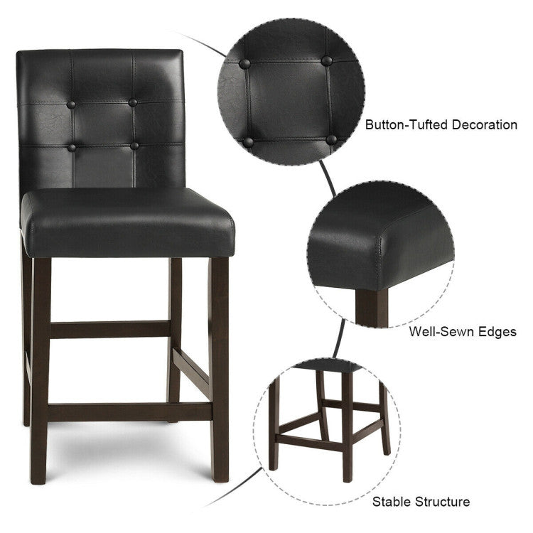 PVC Leather Counter Height Bar Stools