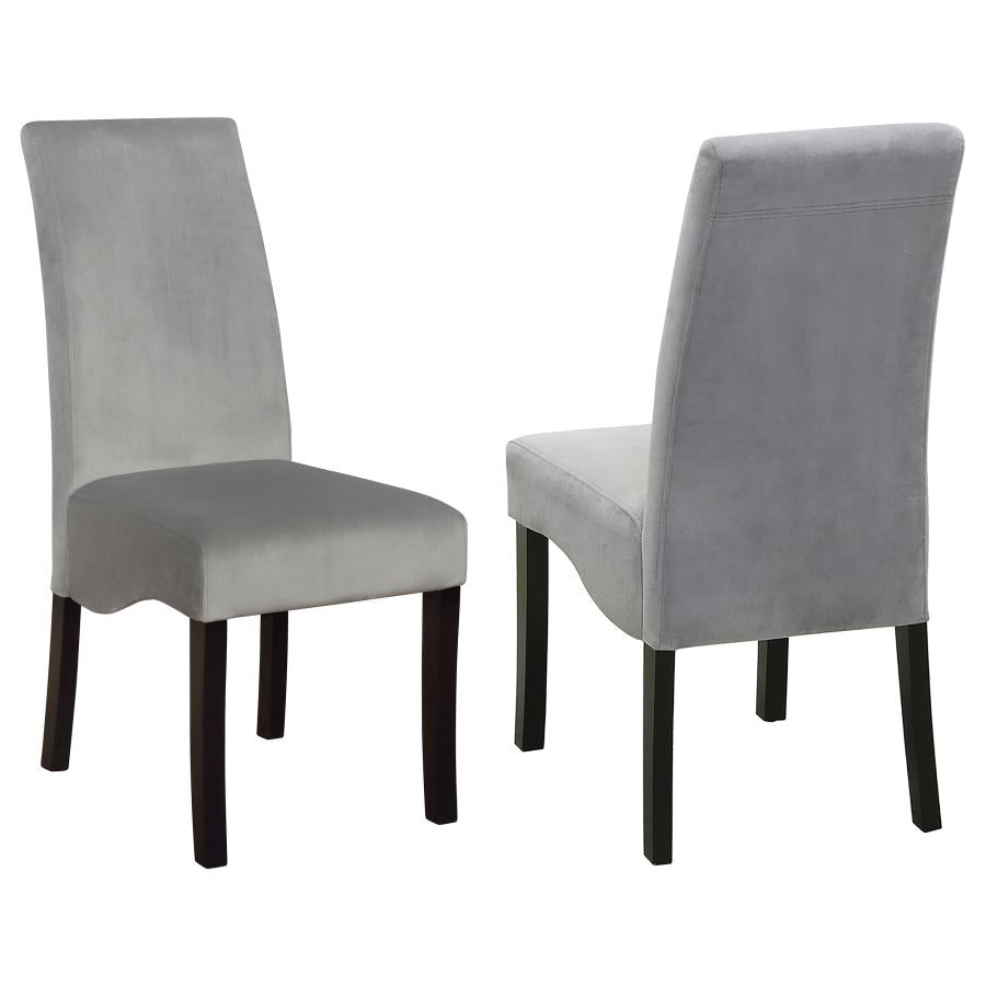 Coaster- Stanton Velvet Upholstered Dining Side Chair Grey (Set Of 2)