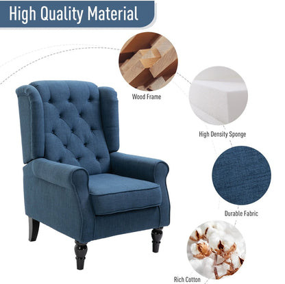 Button-Tufted Accent Chair