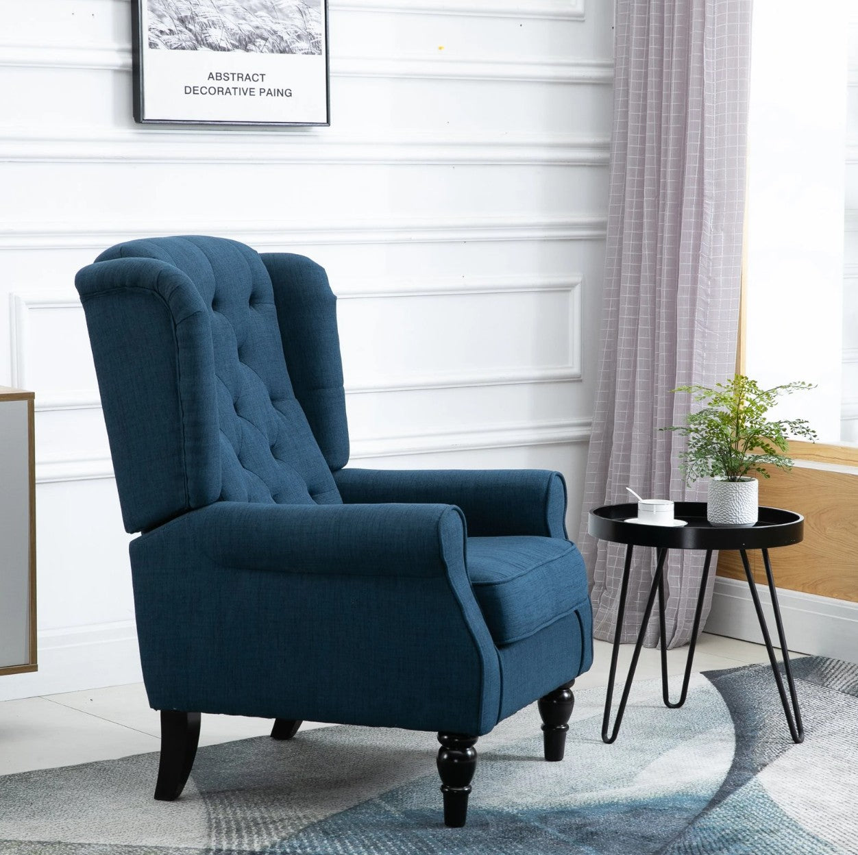 Button-Tufted Accent Chair