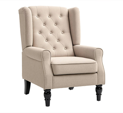 Button-Tufted Accent Chair