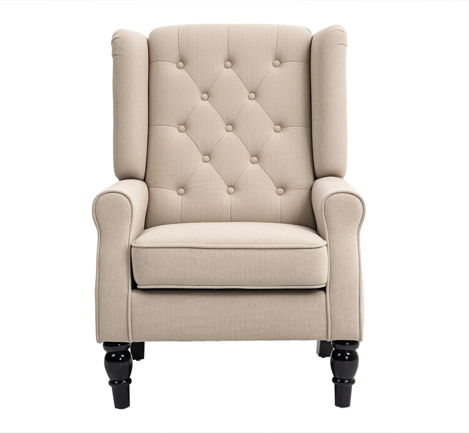 Button-Tufted Accent Chair