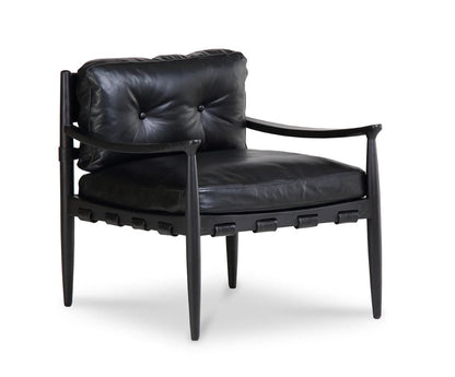 Turner Top Grain Leather Chair Black