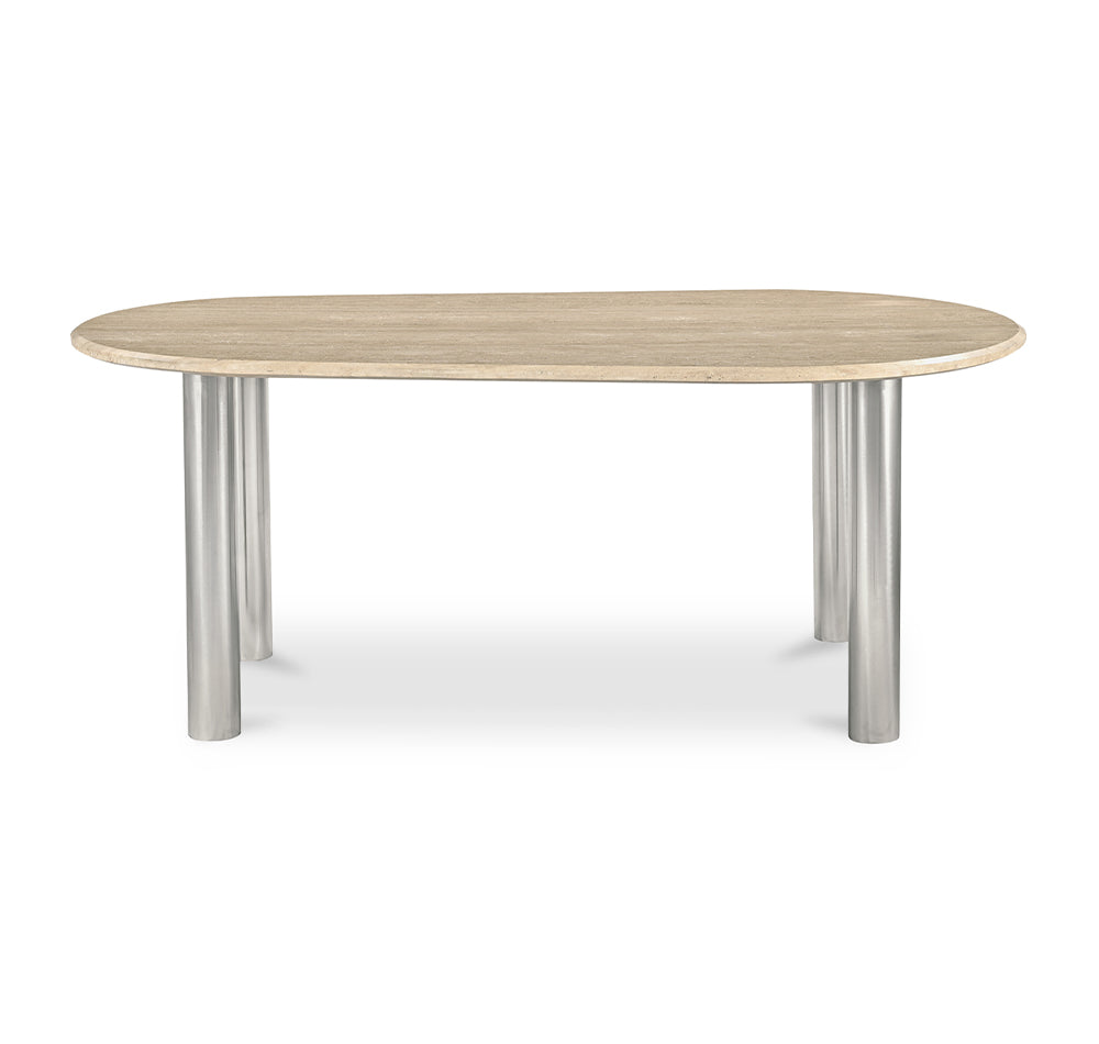 Moe's- Fia Dining Table Travertine- VE-1124-34-0