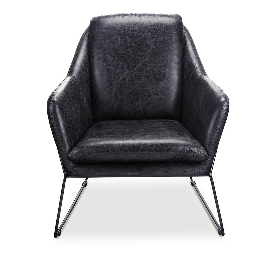 Moe's- Greer Club Leather Accent Chair