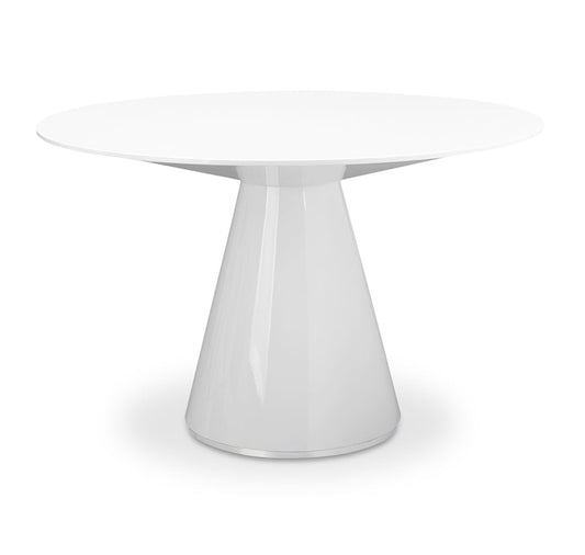 Moe's- Otago Round Dining Table White- KC-1028-18-0